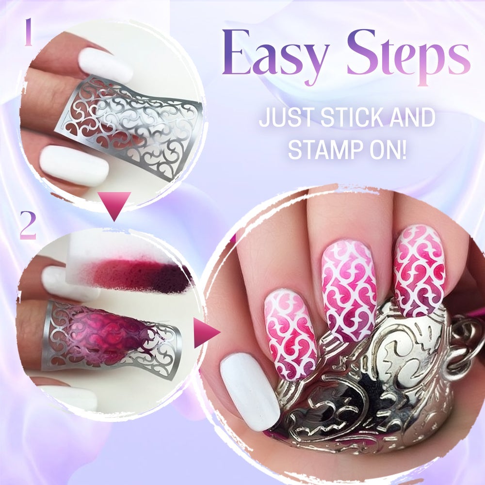 Galaxy Nail Art Stencil Sticker (24 pcs/set-144 Styles)