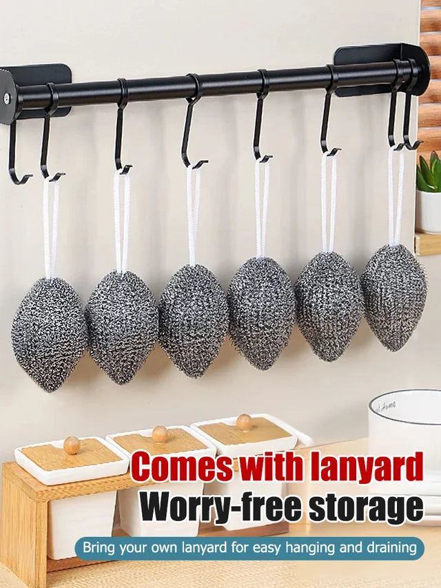 [Stainless steel wire] Steel wool with hanging rope