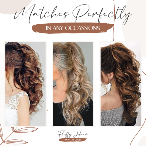 Fluffy HairPonytail Comb