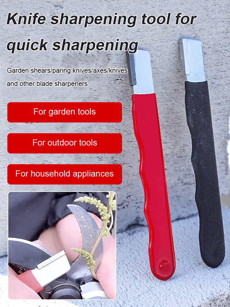 Portable handheld sharpener for garden scissors
