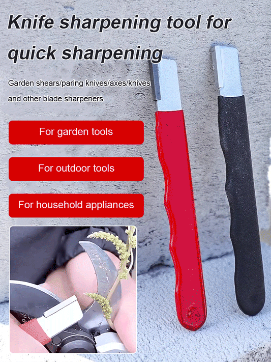 Portable handheld sharpener for garden scissors
