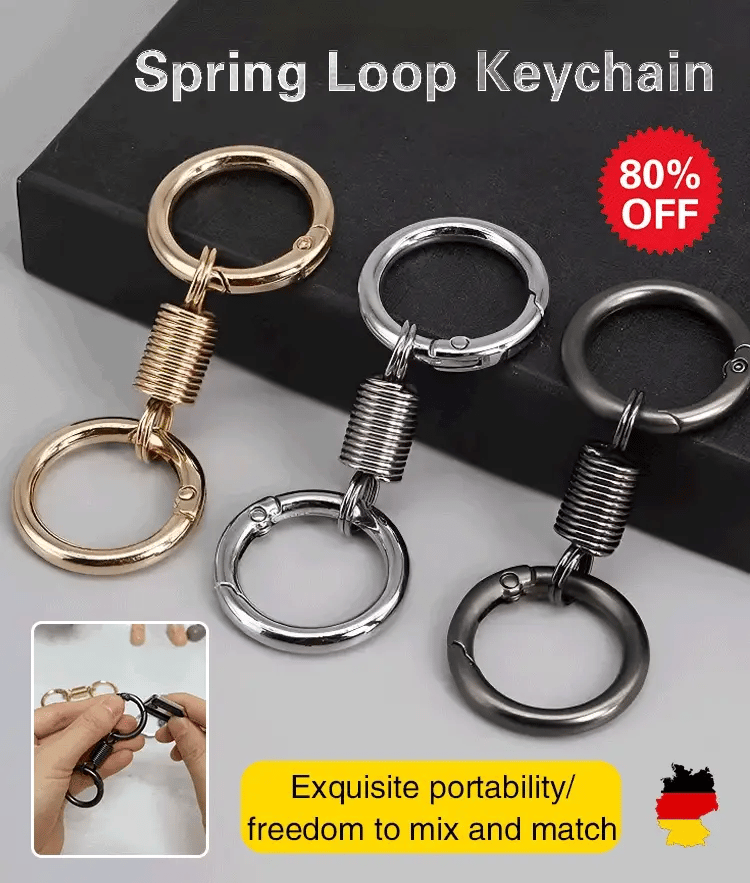 Spring double circle keychain🔥