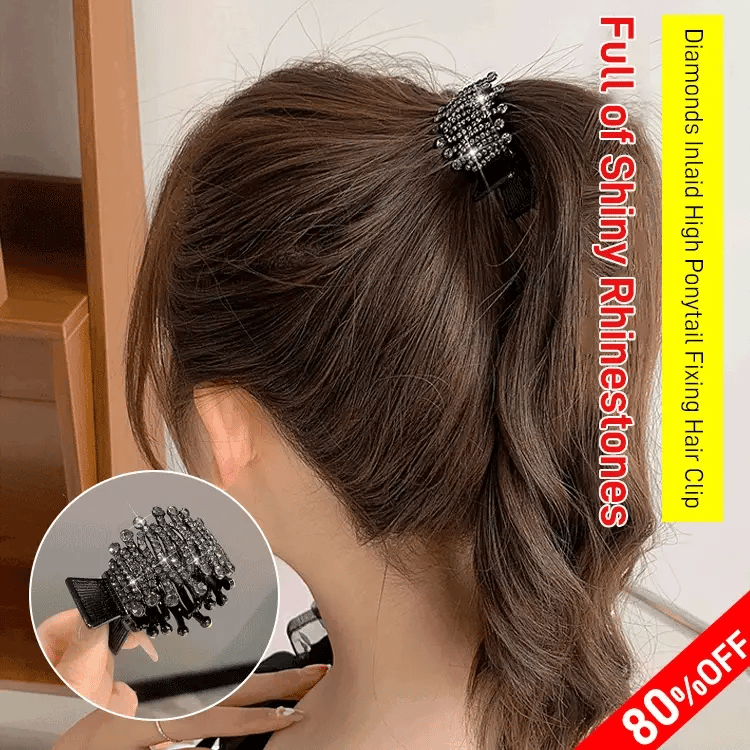 Diamonds Inlaid High Ponytail Fixing Hair Clip