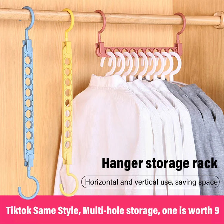 [Save Wardrobe Space] Nine-Hole Magic Hanger