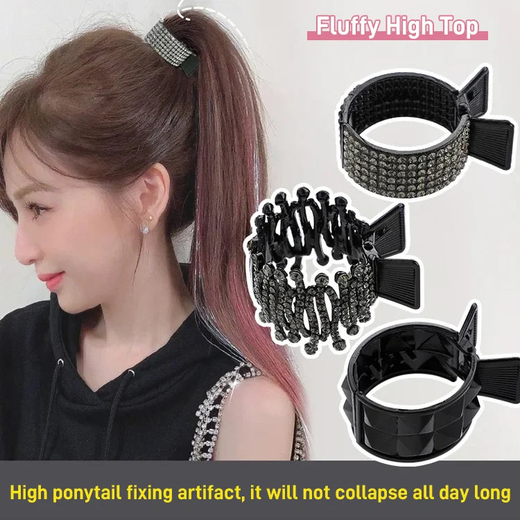 Diamonds Inlaid High Ponytail Fixing Hair Clip