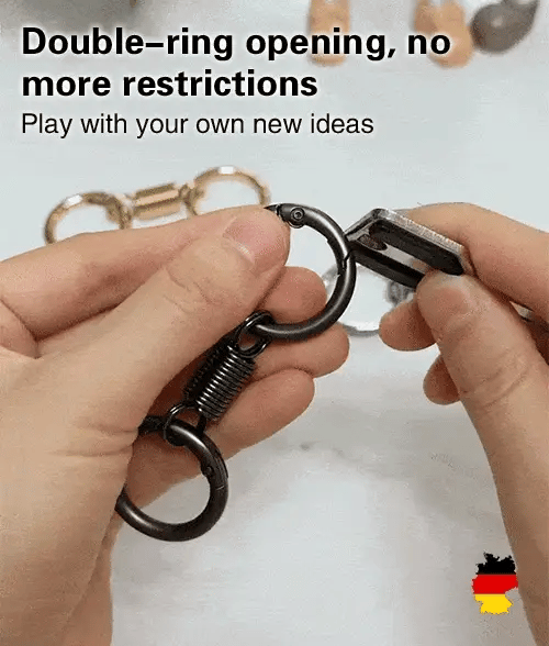 Spring double circle keychain🔥