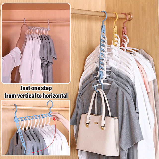 [Save Wardrobe Space] Nine-Hole Magic Hanger
