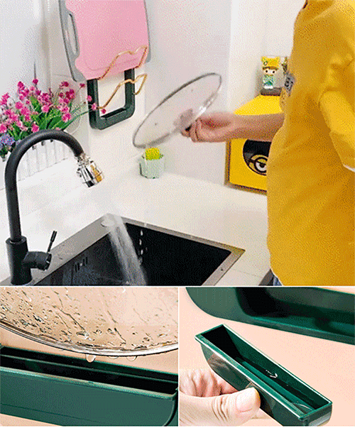 Wall-mounted pot lid rack, multi-layer type, no drilling required