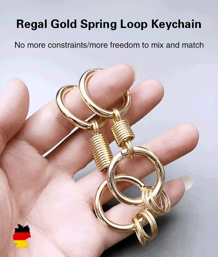 Spring double circle keychain🔥