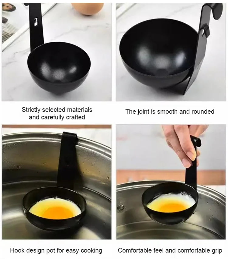 Hanging poached poached egg molds