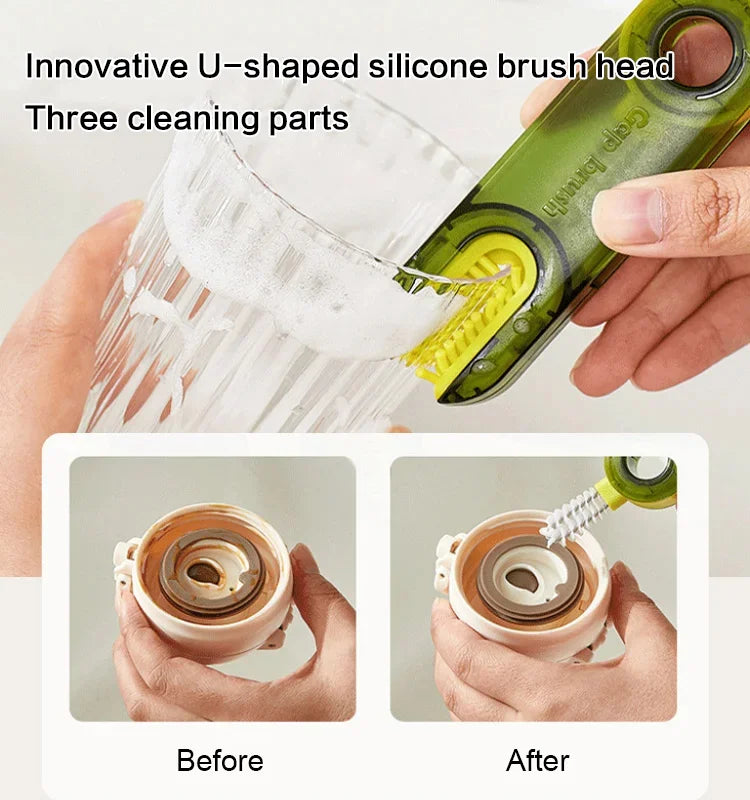 ✨3 in 1 Cleaning Brush Multifunctional Bottle Gap Cleaner Brush