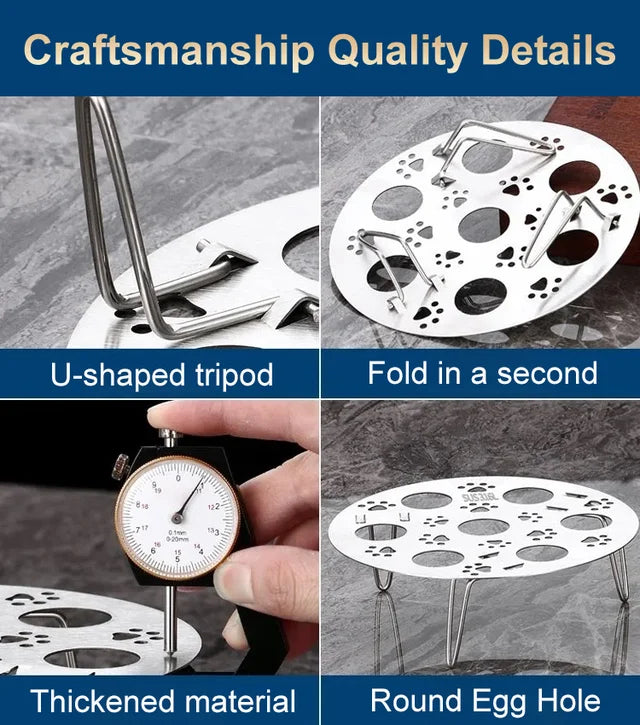 High foot multi-purpose thickened stainless steel steaming rack