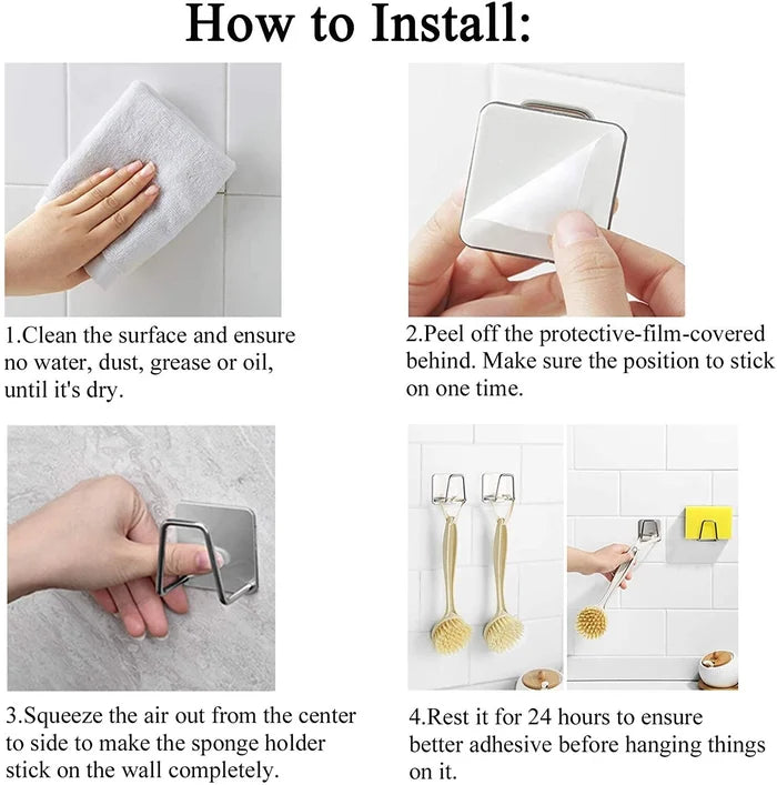 Stainless Steel Sponge Holder Sink Organizer