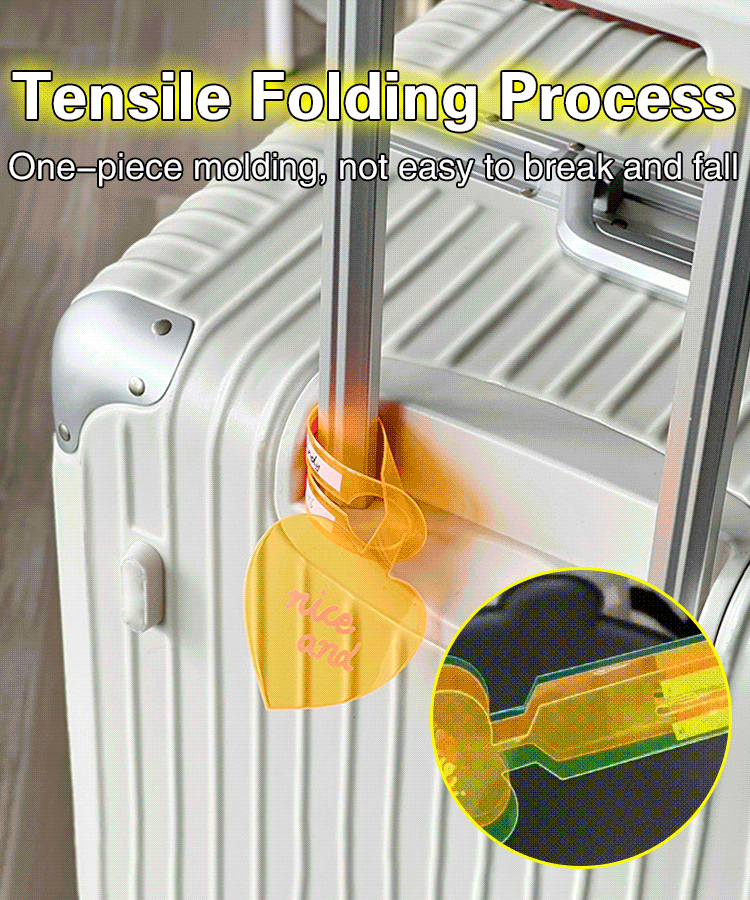 Glow-in-the-Dark Anti-Lost Heart-Shaped Luggage Tag