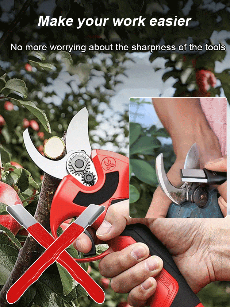 Portable handheld sharpener for garden scissors