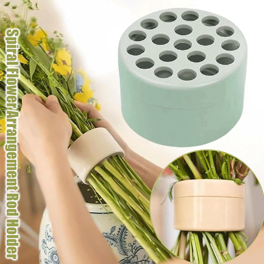 Spiral flower pole bracket