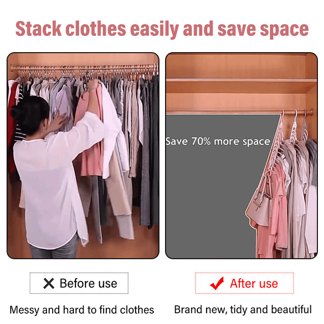 [Save Wardrobe Space] Nine-Hole Magic Hanger