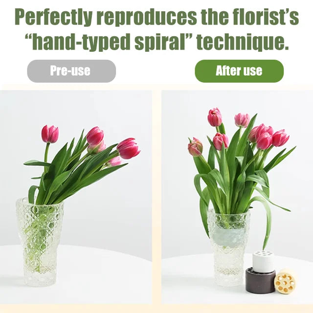 Spiral flower pole bracket