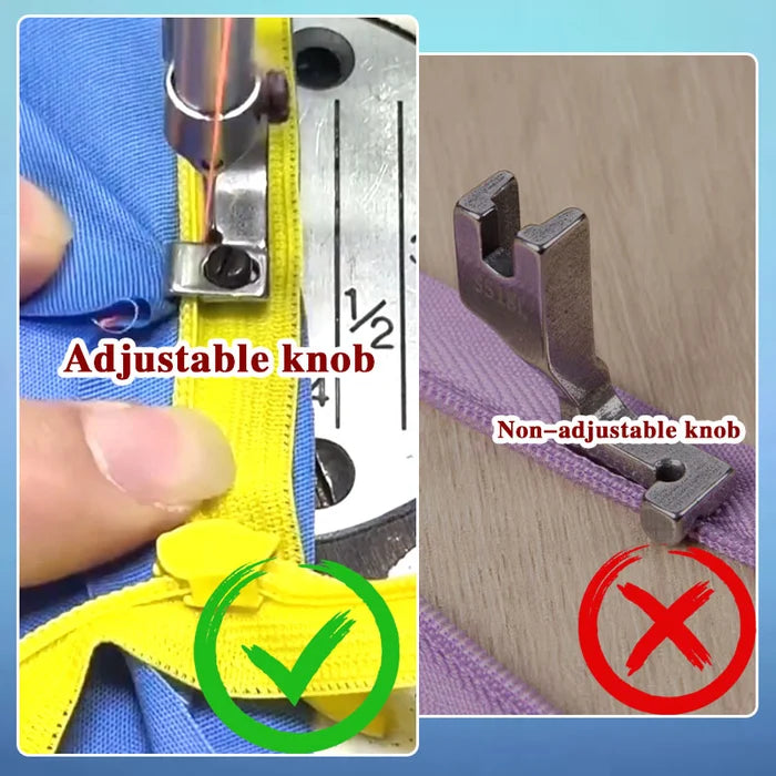 🔥Adjustable Invisible Zipper Guide Presser Foot for Sewing Machine