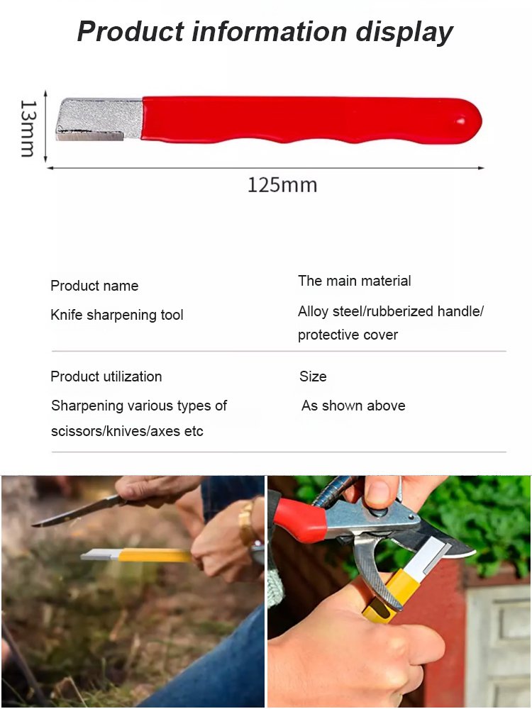 Portable handheld sharpener for garden scissors