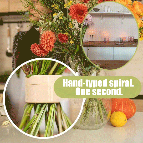 Spiral flower pole bracket