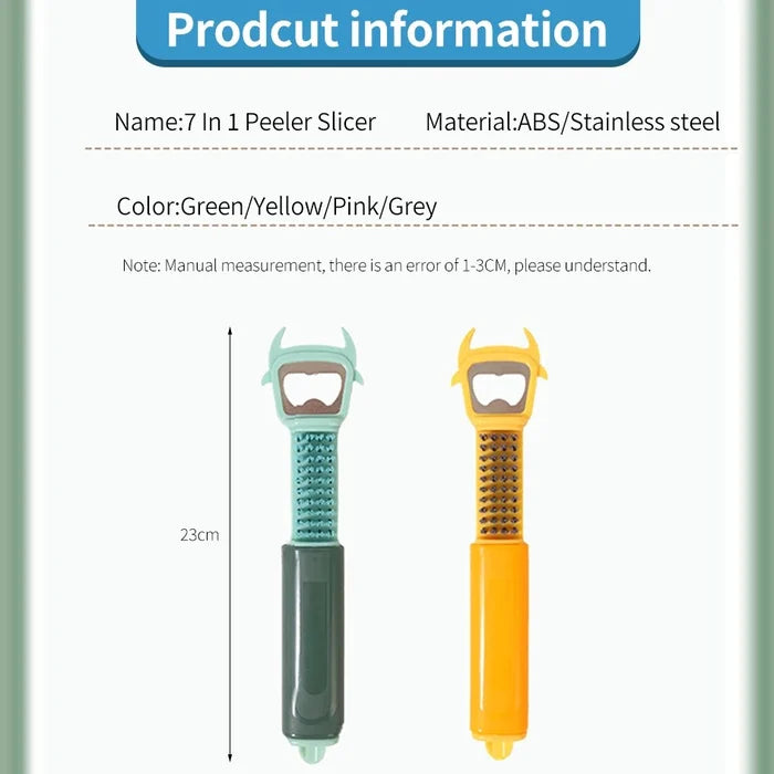 7-in-1 Beer Bottle Opener Fruit & Vegetable Peeler Kitchen Gadgets