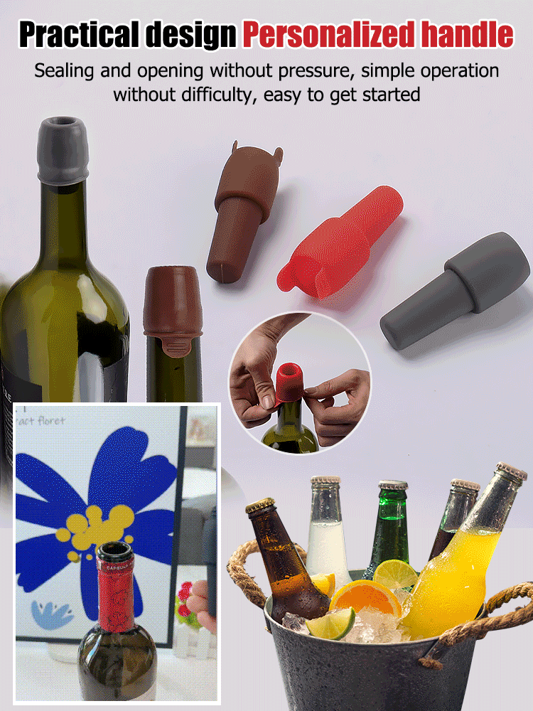 Wine sealing stopper with handle