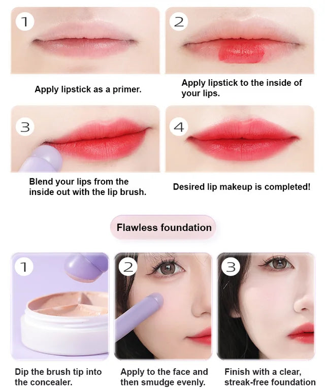 [Lip Plumping] Soft Round Tip Silicone Lip Brush