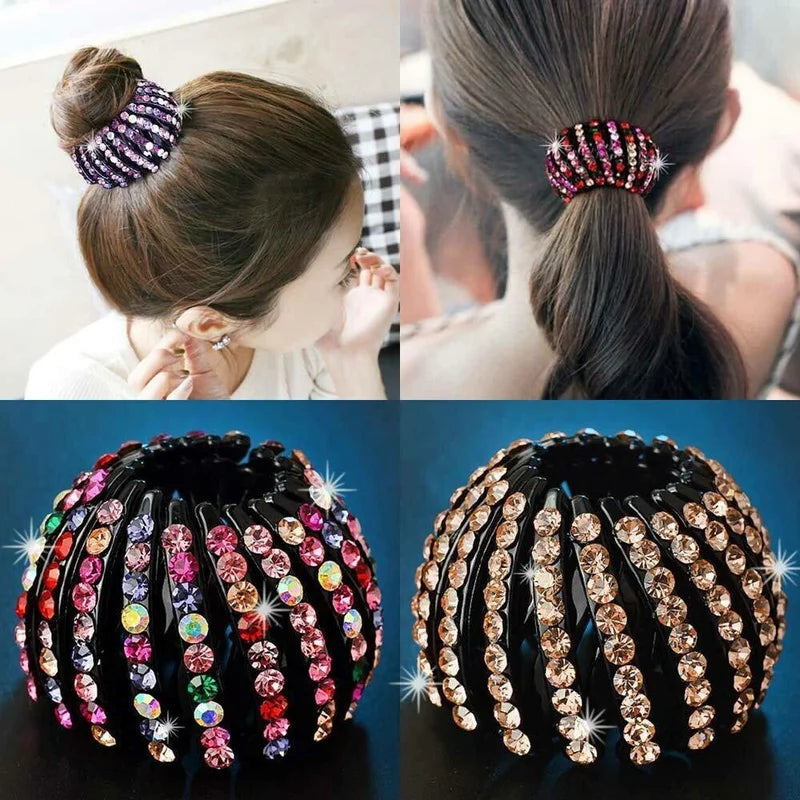 Rhinestone Bird's Nest Hairpin