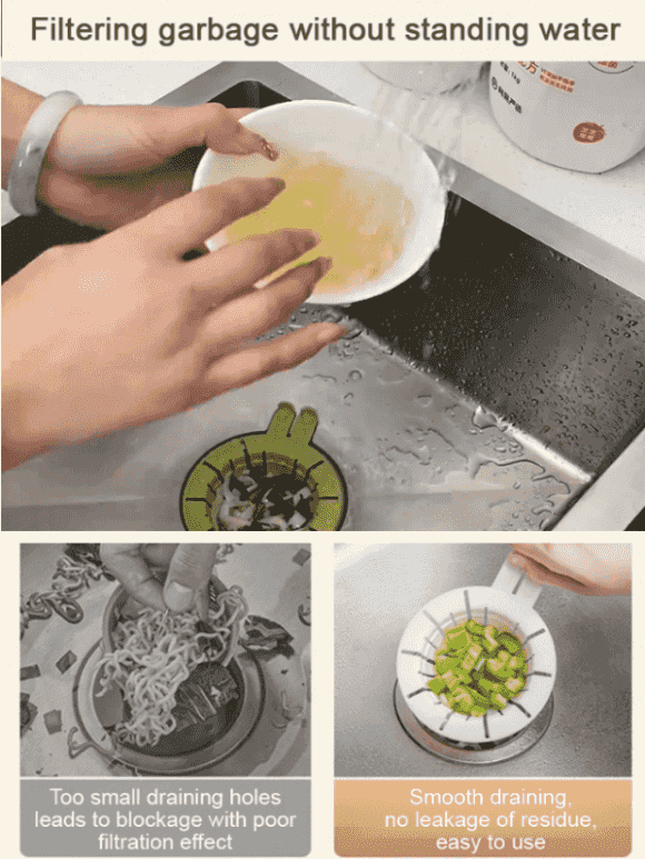 Liftable Rabbit Ear Sink Filter Basket