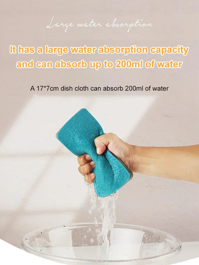 Layered Super Durable Fiber Rainbow Dish Cloth