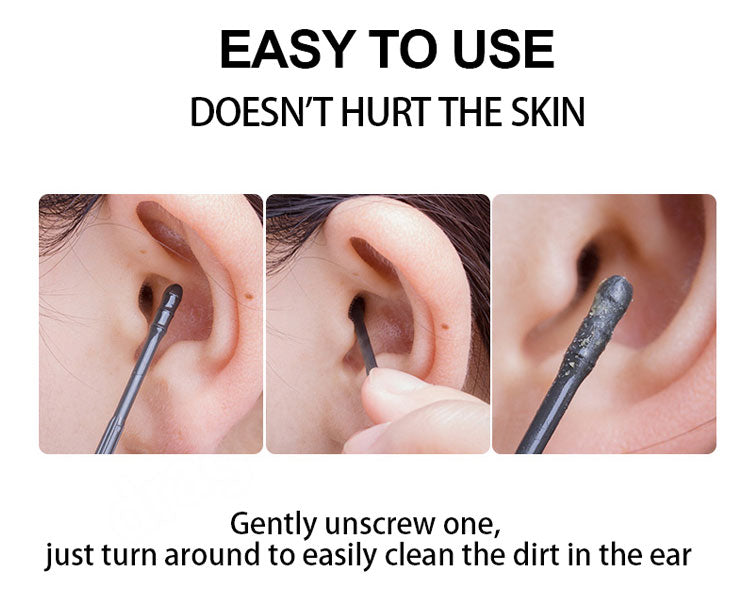 Disposable sticky ear swabs