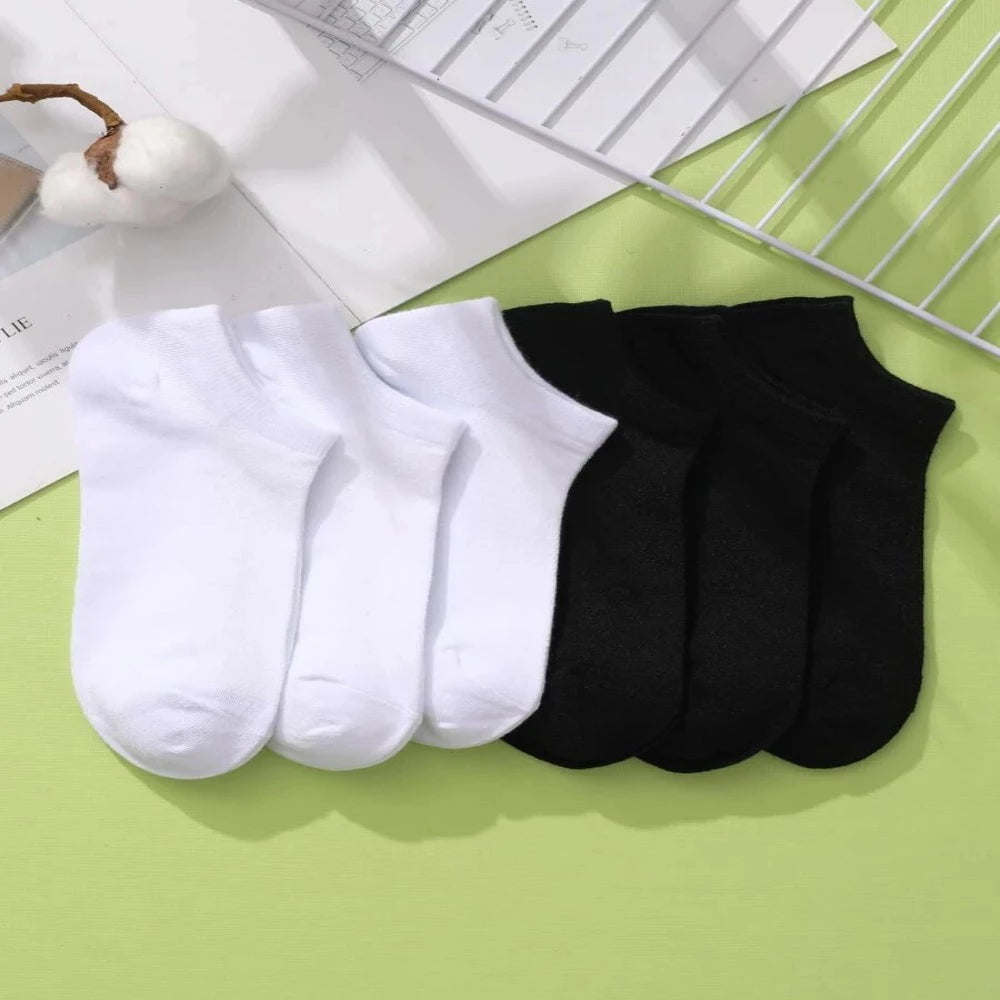 Quick Dry Simple Breathable Deodorant Cotton Socks (5Pairs)