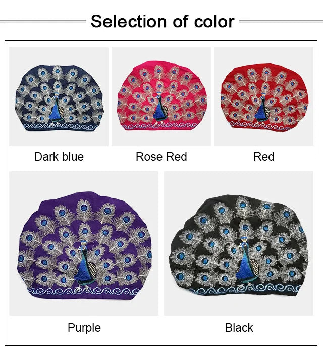 Cotton and Linen Ethnic Style Women Bouffant Cap