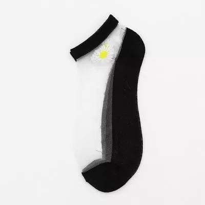 Translucent Daisy Socks(5Pairs/Pack)