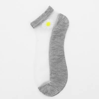 Translucent Daisy Socks(5Pairs/Pack)