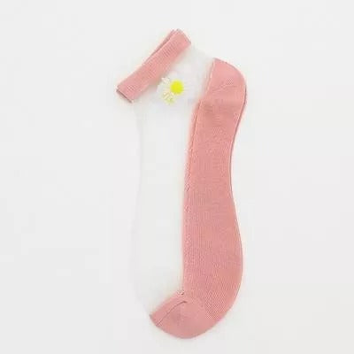 Translucent Daisy Socks(5Pairs/Pack)