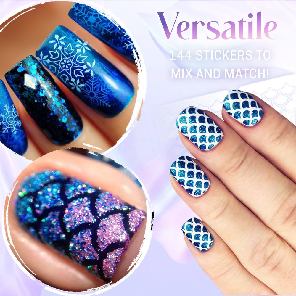 Galaxy Nail Art Stencil Sticker (24 pcs/set-144 Styles)