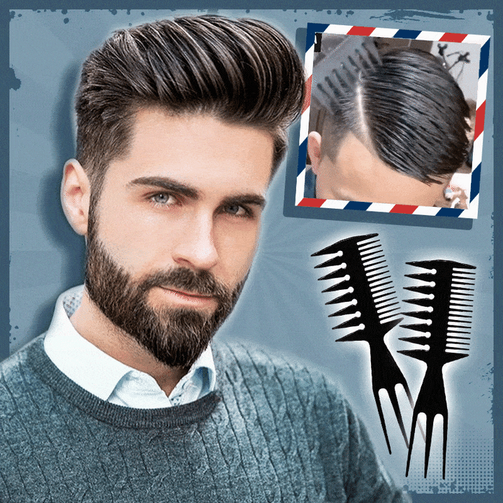 Professional Wide-Tooth Anti-Static Double-Sided Comb (2 Styles/Pack)