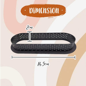 Oval Tart Ring Pastry Mold (3 Pcs Set)